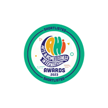 "Shortlisted for an AHI Award" logo